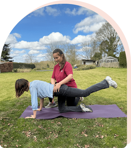 Actieve oefentherapie onder begeleiding van Astrid
